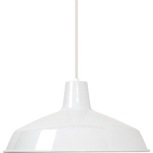 Product image for Nuvo 76-283 1-Light 16" White Pendant Light Fixture with Warehouse Shade