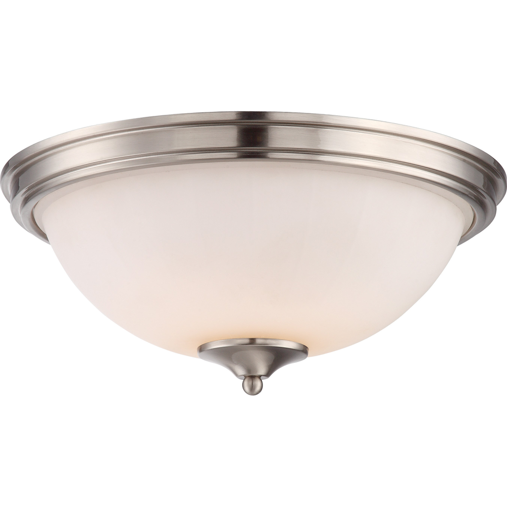 Product image for Satco 62-809 Tess LED 1-Light Flush Dome in Brushed Nickel Finish