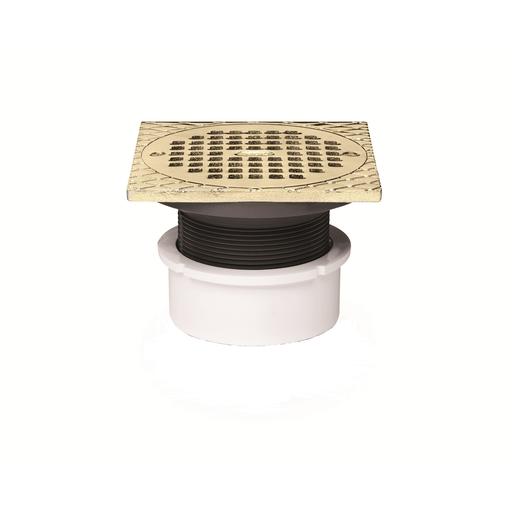 Oatey® 3" or 4" PVC General Purpose Drain w/ 5" BR Grate & Square Ring