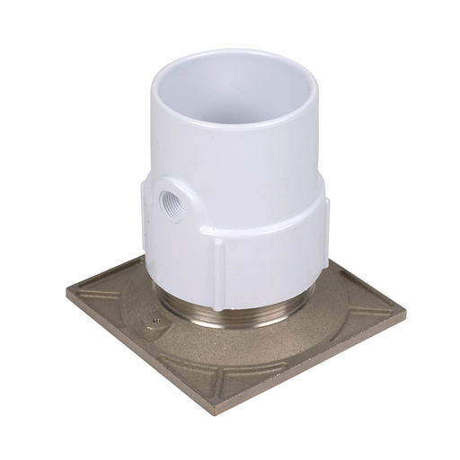 Oatey® 3" or 4" PVC General Purpose Pipe Fit Drain w/ 6" Cast NI Grate & Square Top