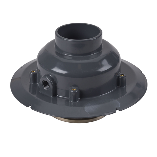 Oatey® 3" or 4" PVC Adj. Commercial Drain w/ 6" Cast NI Grate & Round Top