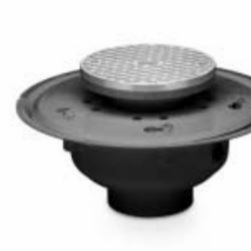 Oatey® 6" ABS Adj. Commercial Cleanout w/ 6" BR Cover & Round Ring
