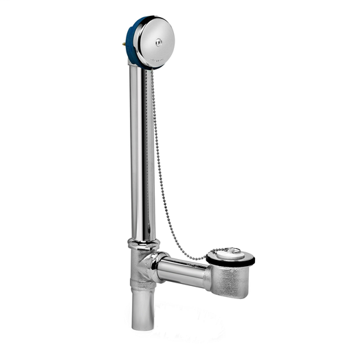 Dearborn® Full Kit, Brass Tubular - 17 Ga. Chain & Stopper w/ Chrome Finish Trim w/ Chromed Pipes, Elbows & Tee
