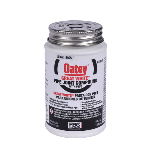 Oatey® 4 fl. oz. Great White® Pipe Joint Compound w/ PTFE