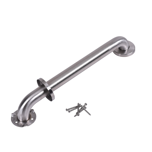 Dearborn® 1-1/2" x 18" Stainless Steel Grab Bar w/ Concealed Flange, Peened Finish