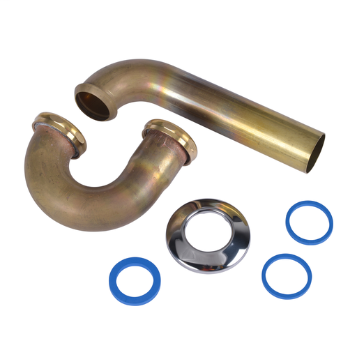 Dearborn® 1-1/2" P-Trap - 17 Ga. w/ Ground Joint & Brass Nuts, Unfinished