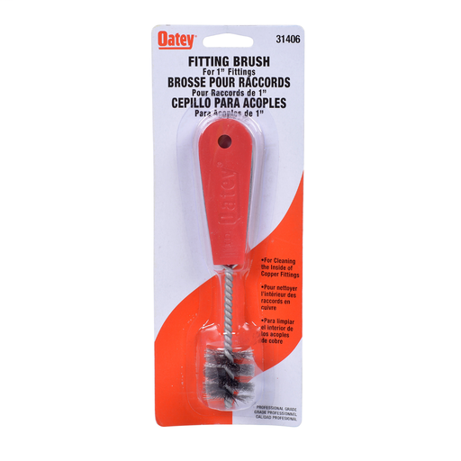Oatey® 1" ID Fitting Brush w/ Heavy Duty Handle Carded