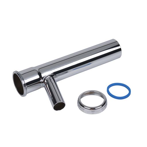 Dearborn® 1-1/2" x 8" Branch Tailpiece, Hose & Clamp, Slip Joint Top - 17 Ga., 7/8" Branch (Nut Down)