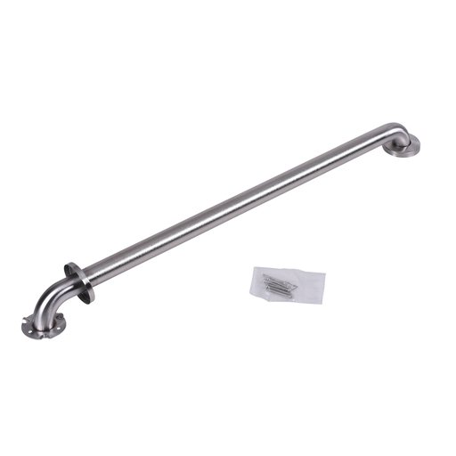Dearborn® 1-1/2" x 36" Stainless Steel Grab Bar w/ Concealed Flange, Peened Finish