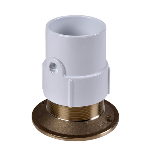 Oatey® 3" or 4" PVC General Purpose Pipe Fit Drain w/ 6" Cast NI Grate & Round Top