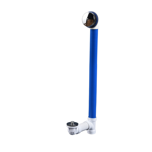 24” Flexible PVC Bath Waste with Brass Drain, Uni-Lift, Chrome Plated