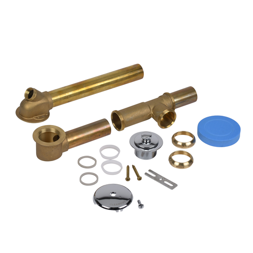 Dearborn® Full Kit, Brass Tubular - 17 Ga. Uni-Lift Stopper w/ Chrome Finish Trim Condensate Elbow