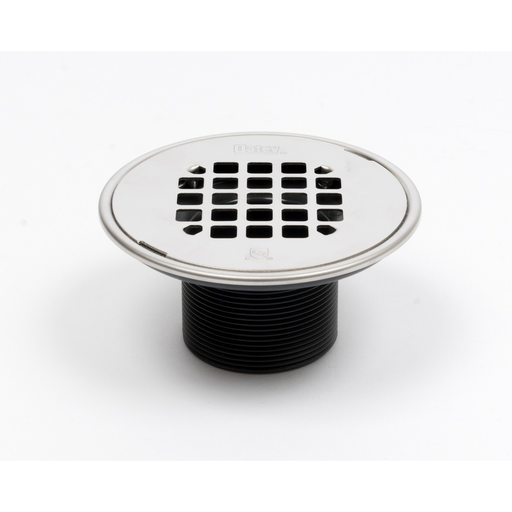ABS Round Barrel Only Polished Stainless Steel Snap In Strainer w/Ring