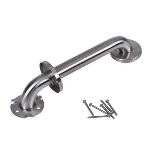 Dearborn® 1-1/4" x 12" Stainless Steel Grab Bar w/ Concealed Flange, Satin Finish