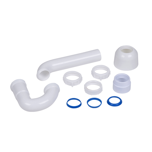 Dearborn® 1-1/2" P-Trap w/ Threaded PVC Adapter & Deep Flange, Bagged