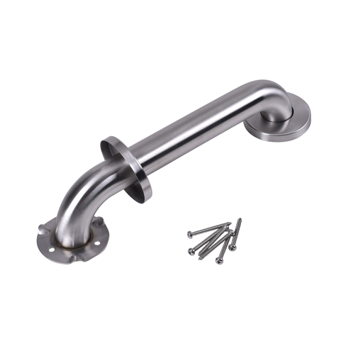 Dearborn® 1-1/2" x 12" Stainless Steel Grab Bar w/ Concealed Flange, Satin Finish