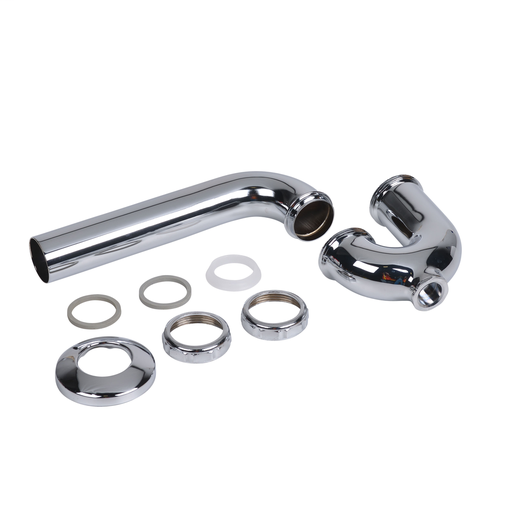 Dearborn® 1-1/2" x 11" Semi-Cast P-Trap w/ Cleanout 17 Ga. w/ Shallow Flange & Zinc Nuts