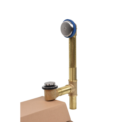 Quicksilver Brass Bath Waste, Touch Toe, Brushed Nickel