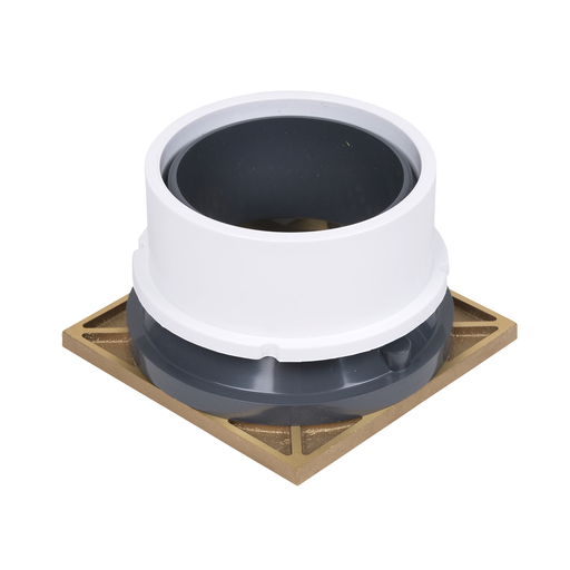 Oatey® 4" PVC Hub Base General Purpose Drain w/ 5" Br Grate & Square Ring
