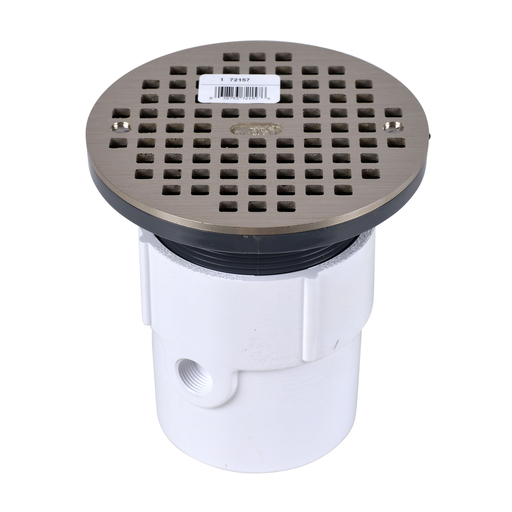 Oatey® 3" or 4" PVC General Purpose Drain w/ 6" NI Grate