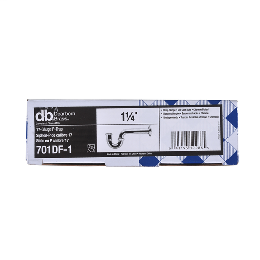 Dearborn® 1-1/4" P-Trap - 17 Ga. w/ Deep Flange