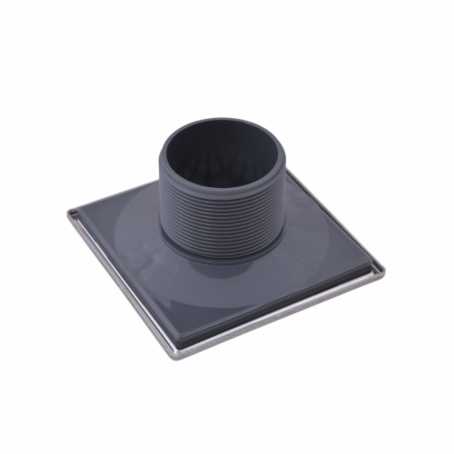 PVC Square Barrel Only Polished Stainless Steel Snap In Strainer w/Ring