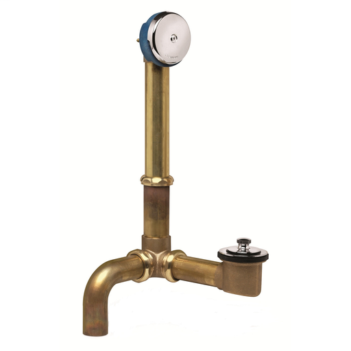 Dearborn® Full Kit, Brass Tubular - 17 Ga. Uni-Lift Stopper w/ Chrome Finish Side Drain