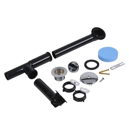 Dearborn® Full Kit, Plastic Tubular – Black Touch-Toe Stopper w/ Chrome Finish Trim