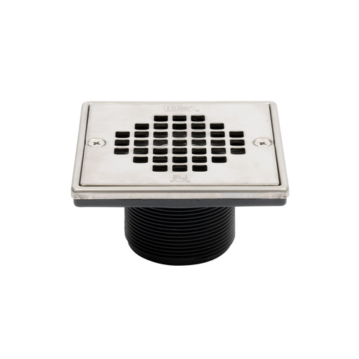 ABS Square Barrel Only Brushed Nickel Screw Strainer w/Ring