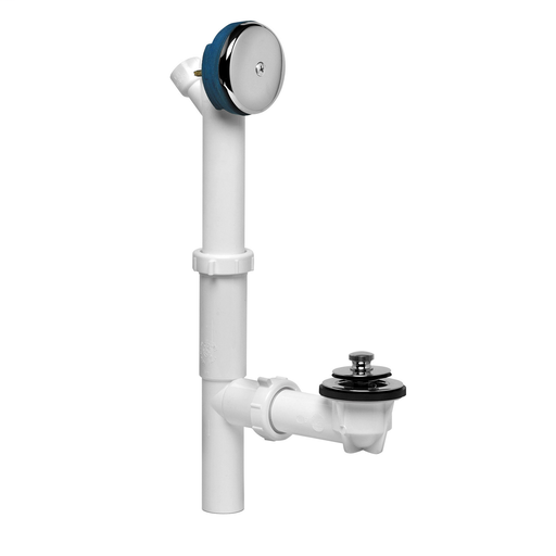 Dearborn® Full Kit, Plastic Tubular – White Uni-Lift Stopper w/ Chrome Finish Trim Condensate Elbow