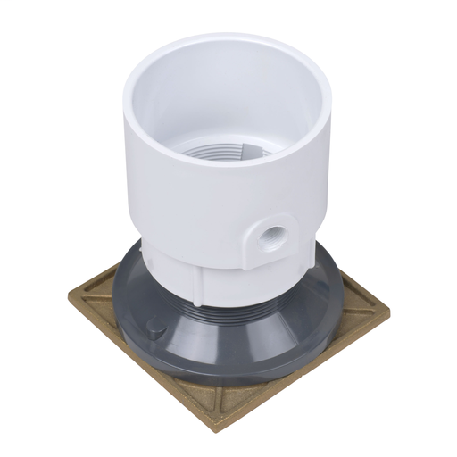 Oatey® 4" PVC Pipe Base General Purpose Cleanout w/ 6" BR Cover & Square Ring