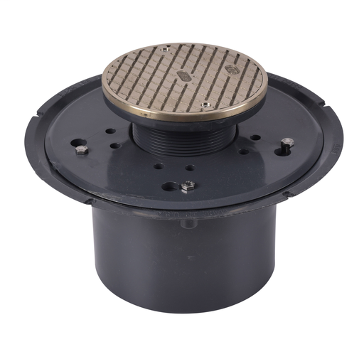 Oatey® 6" PVC Adj. Commercial Cleanout w/ 6" NI Cover & Round Ring
