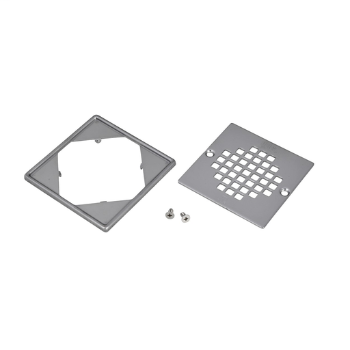 Square Polished Stainless Steel Screw In Strainer w/Ring