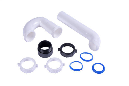Dearborn® 1-1/2" P-Trap (White) w/ Threaded ABS Adapter, Bagged