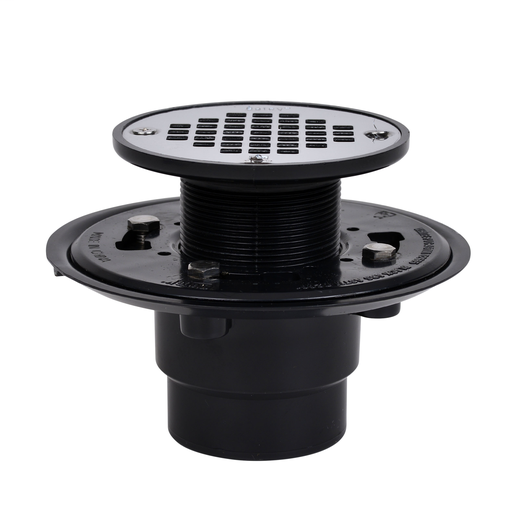 Oatey® 2" or 3" ABS drain w/ round stainless steel Screw-Tite strainer