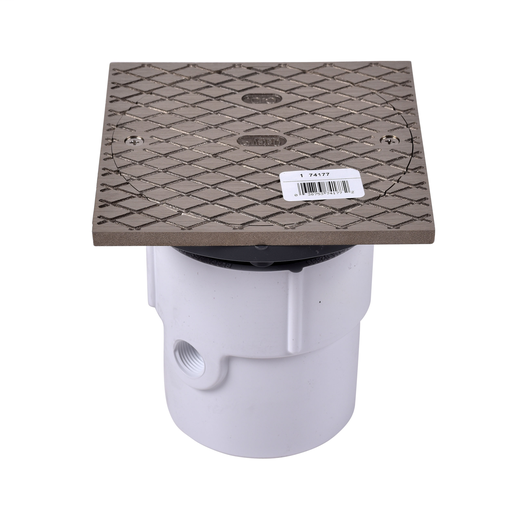 Oatey® 3" or 4" PVC General Purpose Cleanout w/ 6" NI Cover & Square Ring