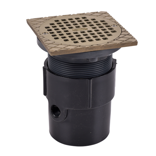 Oatey® 3" or 4" ABS General Purpose Drain w/ 5" NI Grate & Square Ring