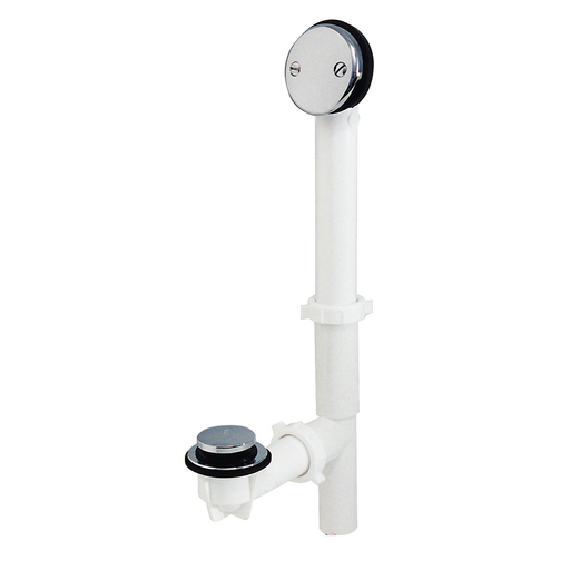 Dearborn® Full Kit, Plastic Tubular – White Touch-Toe Stopper w/ Chrome Finish Trim