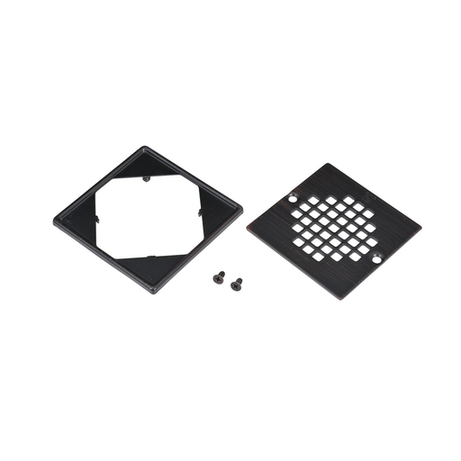 Square Oil Rubbed Bronze Screw In Strainer w/Ring