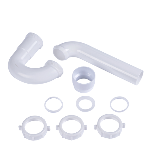 Dearborn® 1-1/2" P-Trap w/ Threaded PVC Adapter & Reversible J-Bend, Bagged