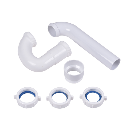 Dearborn® 1-1/2" P- Trap w/ PVC Quarter Bend & Threaded PVC Adapter