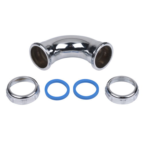 Dearborn® 1-1/4" 90 Degree Slip Joint Elbow, Chrome - 20 Ga.