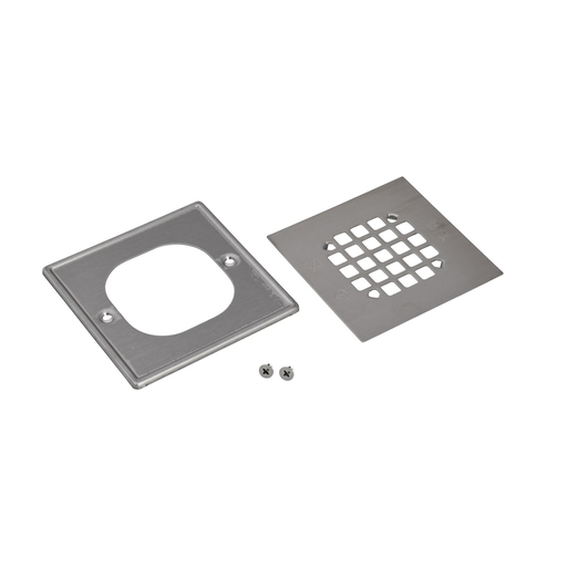 Square Brushed Nickel Snap Strainer w/Ring