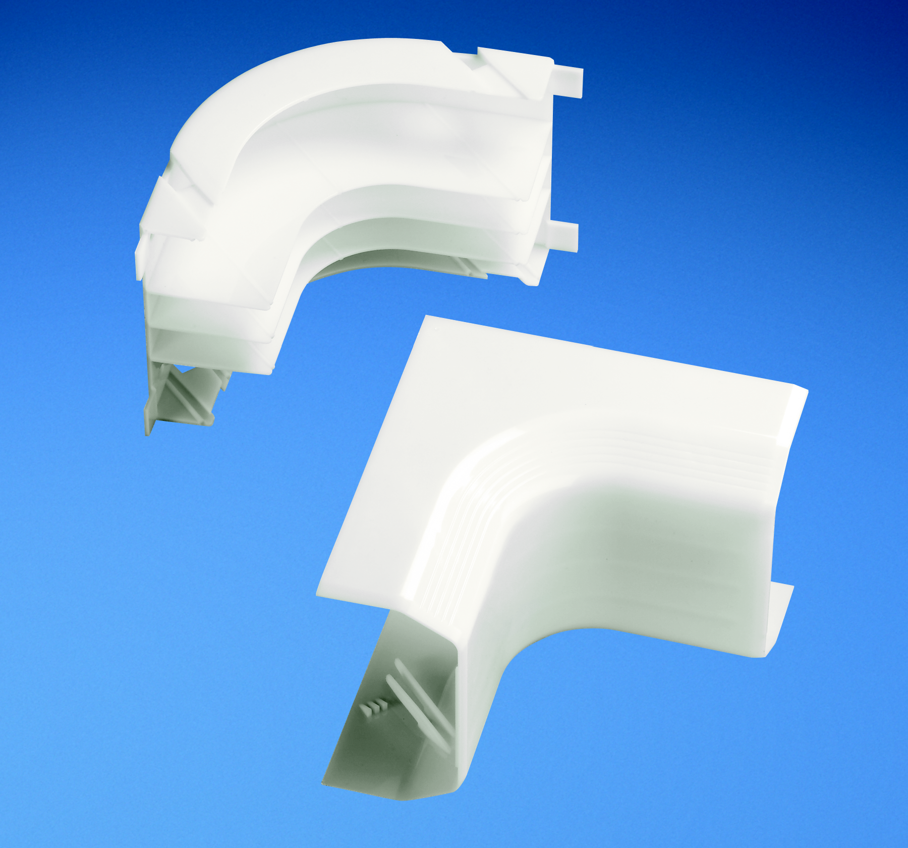 Product image for Panduit TGSICIW Inside corner fitting non-adjustable. Used to join sections of TG raceway at inside corners.