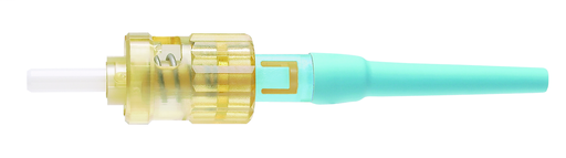 Product image for Panduit FSTMCXAQ-C ST 50/125?m OM3/OM4 multimode simplex connector, aqua boot (100 pack)