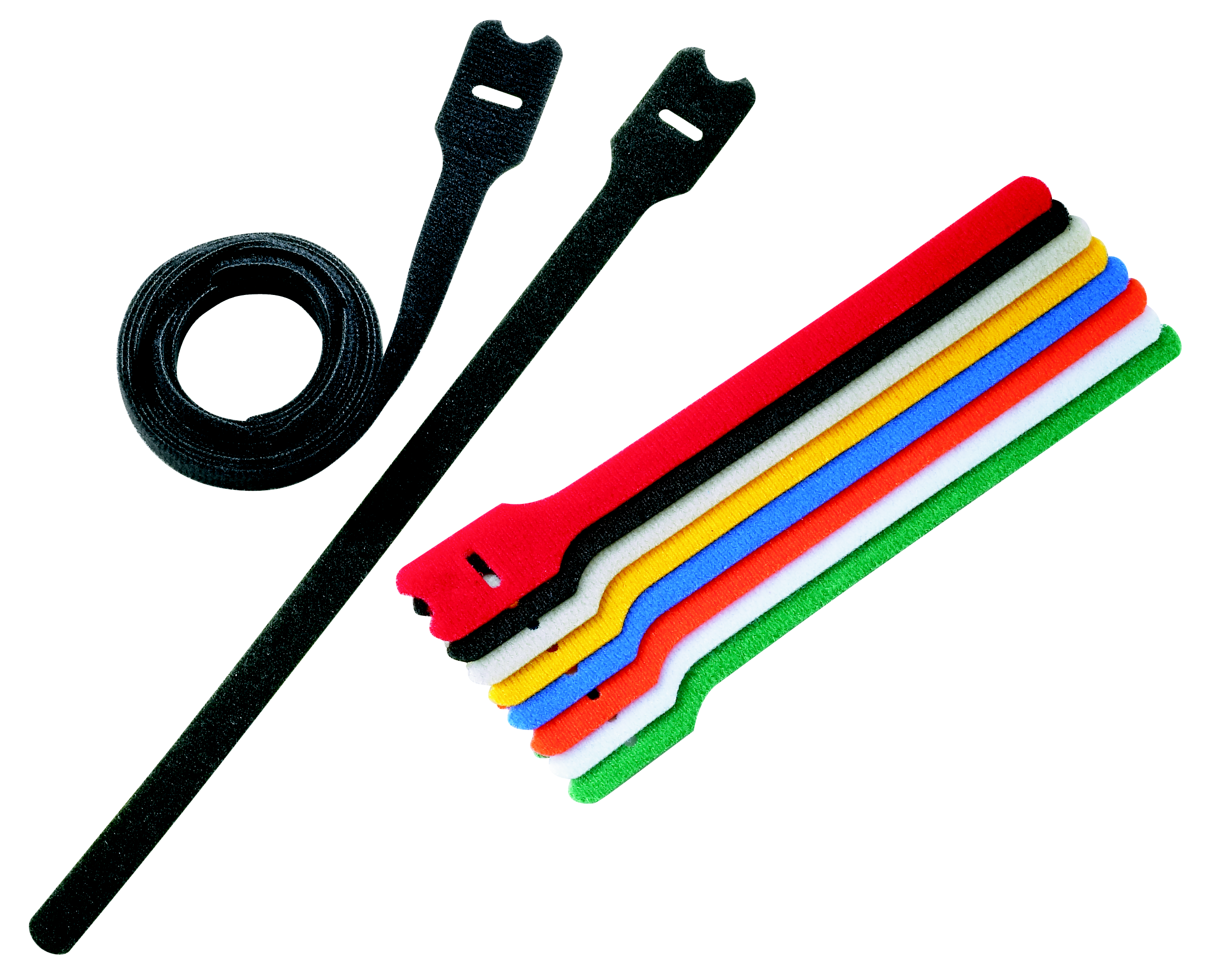 Product image for Panduit HLT2I-X5 Hook & Loop Tie, Loop Style, 8.0"L (203mm), .50"W (12.7mm), Green