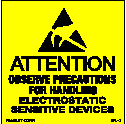 Product image for PAN WL3 WARNING LABEL,STATIC AWAREN