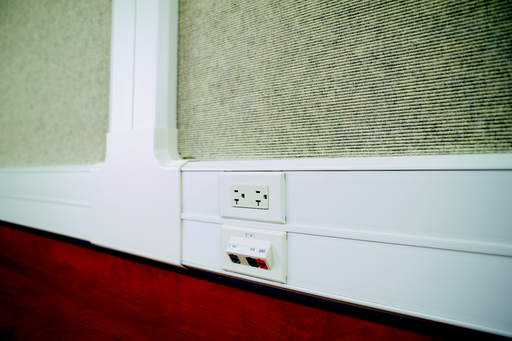 Product image for Panduit T702BIW10 Twin-70 raceway base, 10 foot length. Supplied with pre-punched mounting holes. 2' of cover needed for every 1' of Twin-70 base.