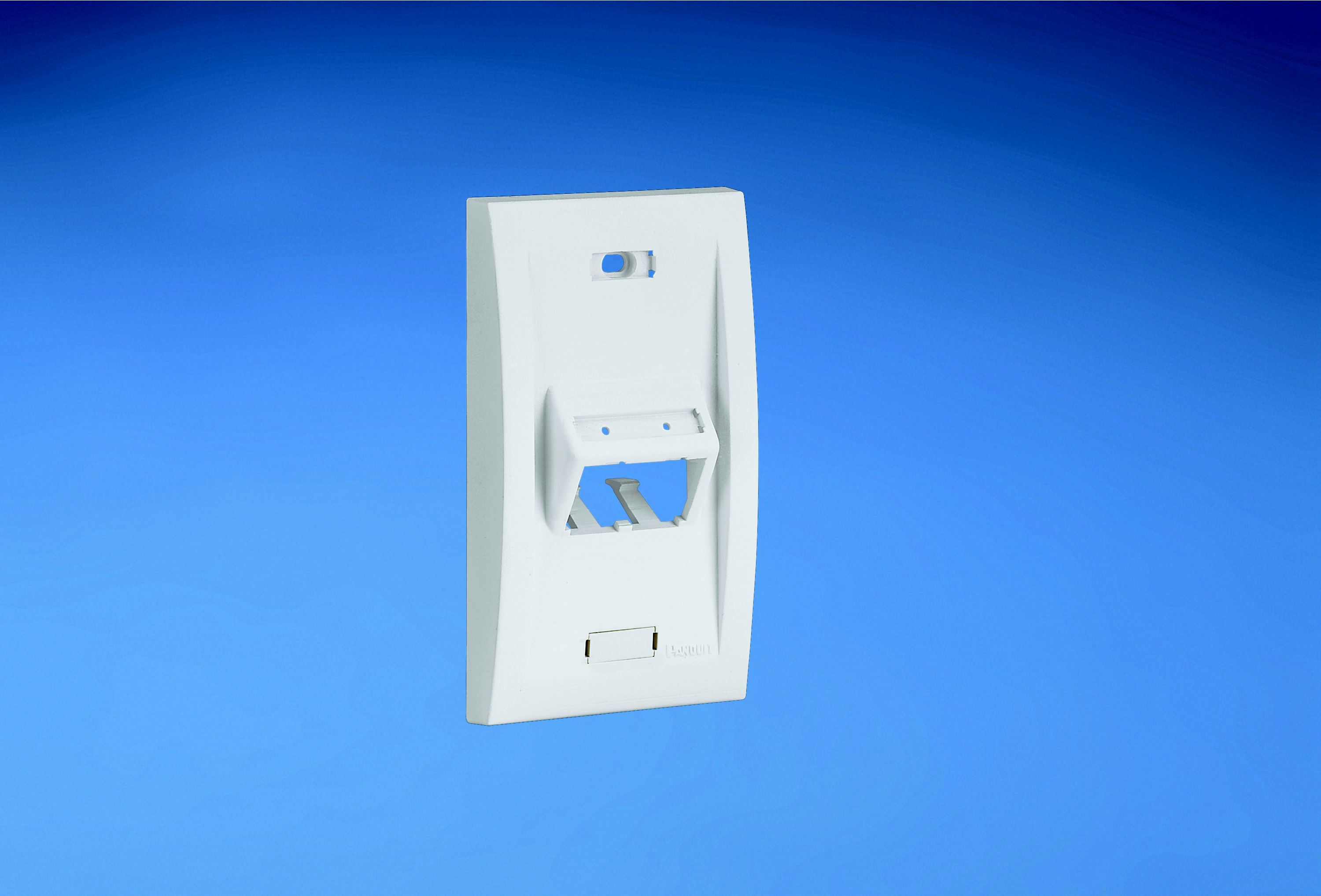 Product image for Panduit UICFPSE2WH Faceplate, 2 Port, Executive, Sloped, Ultimate ID, White