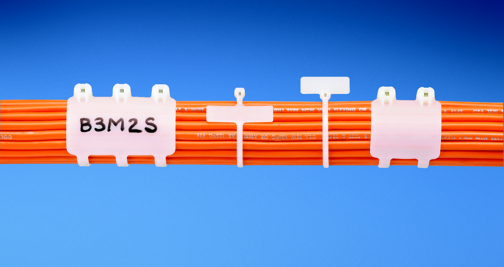 Product image for Panduit BF2M-M Marker Tie, Flag, 8.3"L (211mm), Miniature, Nylon, Natural